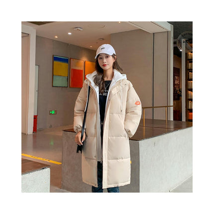 Women's Thickened Down Jacket Winter Hooded Puffy Jacket Warm Puffer Coat