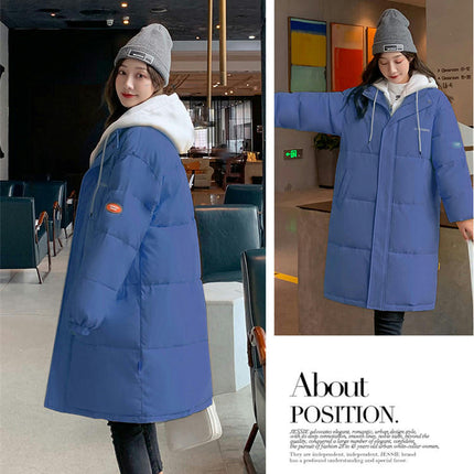 Women's Thickened Down Jacket Winter Hooded Puffy Jacket Warm Puffer Coat