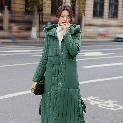 Women's Winter Thicken Puffer Jacket Outwear Hooded Long Down Coat