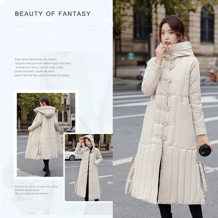 Women's Winter Thicken Puffer Jacket Outwear Hooded Long Down Coat