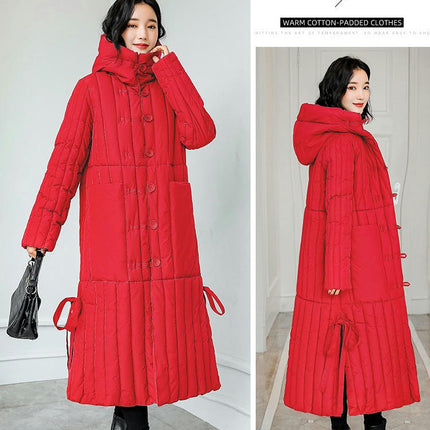 Women's Winter Thicken Puffer Jacket Outwear Hooded Long Down Coat