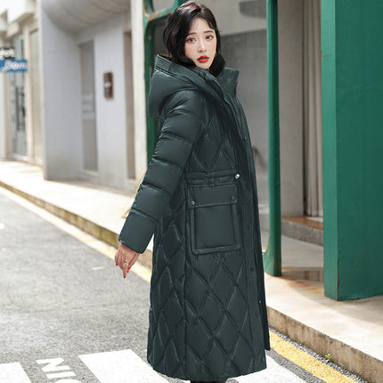 Women's Hooded Long Winter Coat Warm Puffer Jacket Thickened Down Outwear