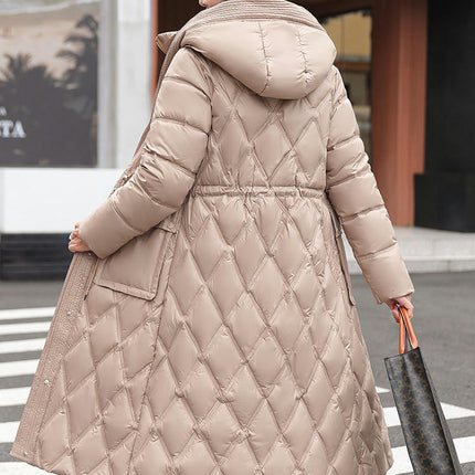 Women's Hooded Long Winter Coat Warm Puffer Jacket Thickened Down Outwear