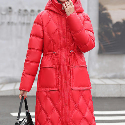 Women's Hooded Long Winter Coat Warm Puffer Jacket Thickened Down Outwear