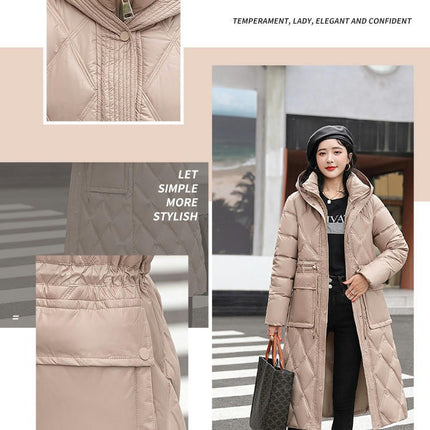 Women's Hooded Long Winter Coat Warm Puffer Jacket Thickened Down Outwear