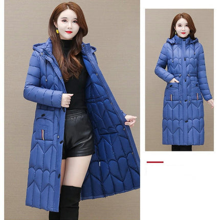 Women's Hooded Long Puffer Jacket Outwear Padded Down Winter Coat