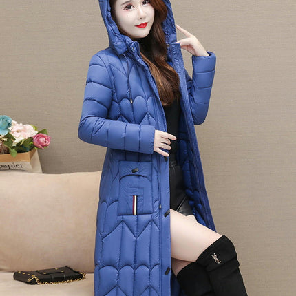 Women's Hooded Long Puffer Jacket Outwear Padded Down Winter Coat