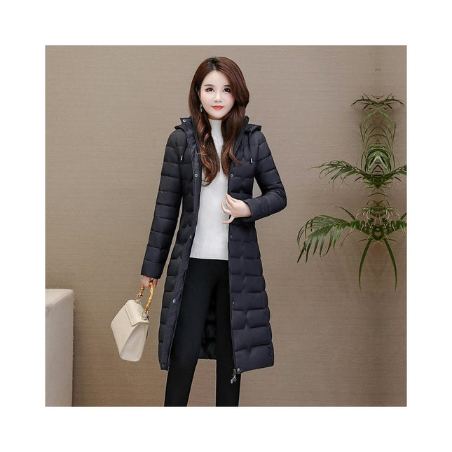 Women's Hooded Winter Thickened Jacket Outwear Warm Long Puffer Coat