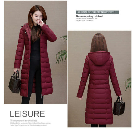 Women's Hooded Winter Thickened Jacket Outwear Warm Long Puffer Coat