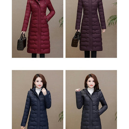 Women's Hooded Winter Thickened Jacket Outwear Warm Long Puffer Coat