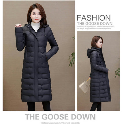 Women's Hooded Winter Thickened Jacket Outwear Warm Long Puffer Coat