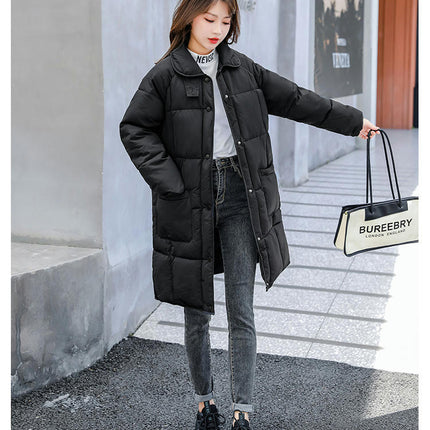 Women Long Puffer Coat Thicken Winter Warm Windproof Jacket Outwear