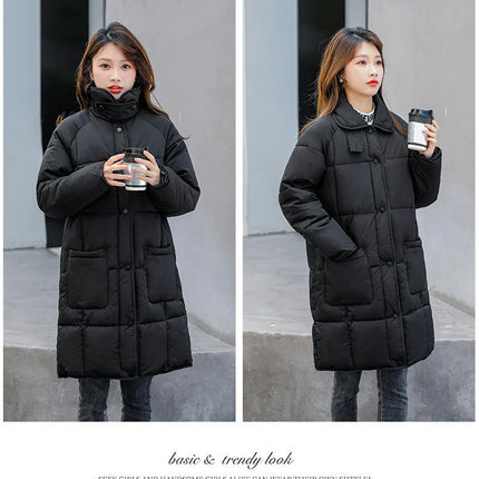 Women Long Puffer Coat Thicken Winter Warm Windproof Jacket Outwear