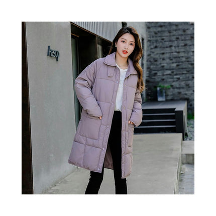 Women Long Puffer Coat Thicken Winter Warm Windproof Jacket Outwear