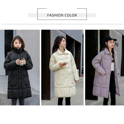 Women Long Puffer Coat Thicken Winter Warm Windproof Jacket Outwear