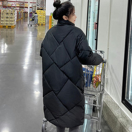 Women's Warm Winter Hooded Coat Long Quilted Puffer Down Jacket Outerwear