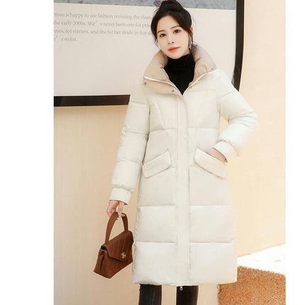 Women's Warm Puffer Coat Hooded Thickened Long Winter Jacket Outwear