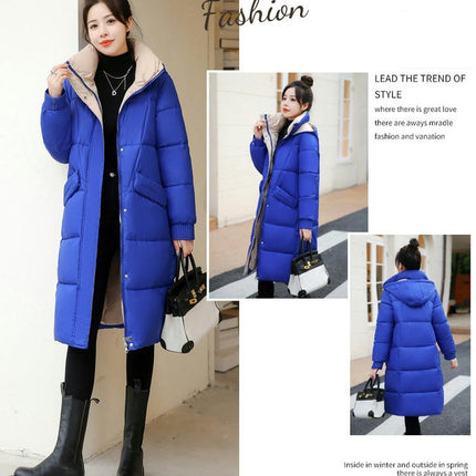 Women's Warm Puffer Coat Hooded Thickened Long Winter Jacket Outwear