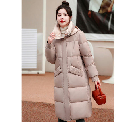 Women's Warm Puffer Coat Hooded Thickened Long Winter Jacket Outwear