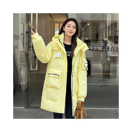 Women's Long Puffer Jacket Winter Thicken Down Coat Hooded Outwear