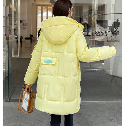 Women's Long Puffer Jacket Winter Thicken Down Coat Hooded Outwear