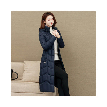 Women's Puffer Coats Thickened Warm Down Long Jacket Outwear with Hood