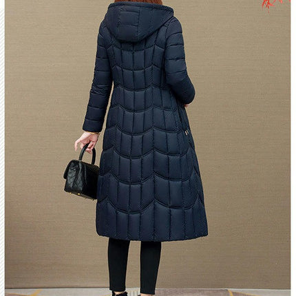 Women's Puffer Coats Thickened Warm Down Long Jacket Outwear with Hood