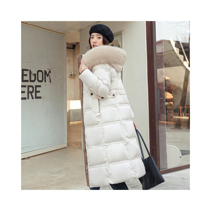 Women's Winter Puffer Coat Thickened Down Jacket with Faux Fur Hood