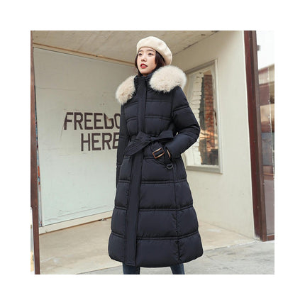 Women's Winter Puffer Coat Thickened Down Jacket with Faux Fur Hood