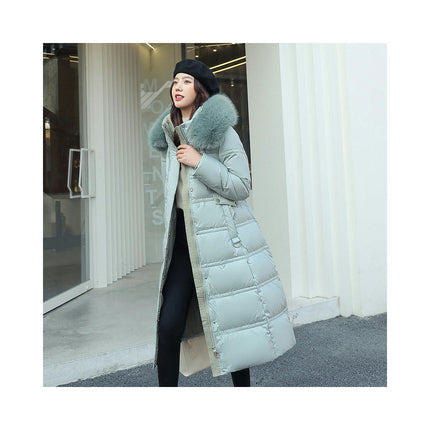 Women's Winter Puffer Coat Thickened Down Jacket with Faux Fur Hood