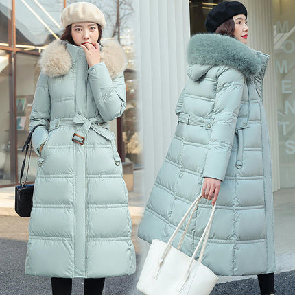 Women's Winter Puffer Coat Thickened Down Jacket with Faux Fur Hood