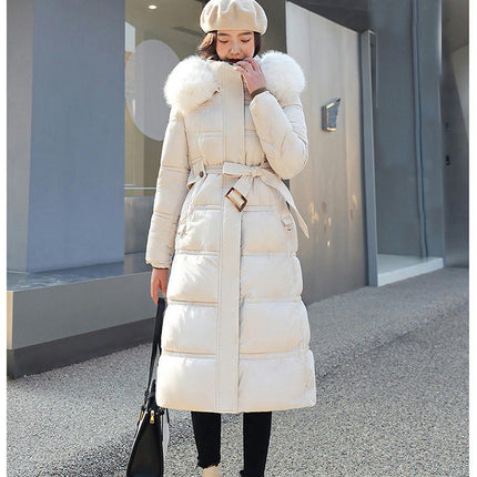 Women's Winter Puffer Coat Thickened Down Jacket with Faux Fur Hood