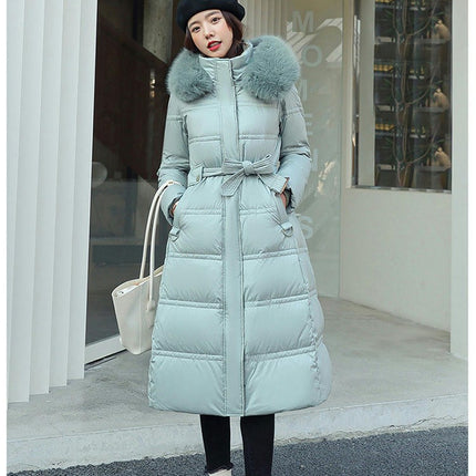 Women's Winter Puffer Coat Thickened Down Jacket with Faux Fur Hood