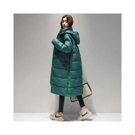 Women's Winter Coat Long Puffer Thickened Jacket Warm Outwear with Hood