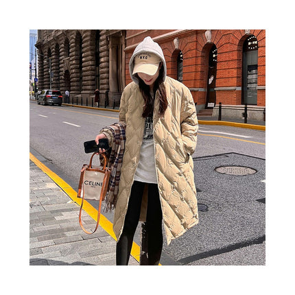 Women's Down Coat with Hood Long Puffer Winter Warm Jacket Outwear