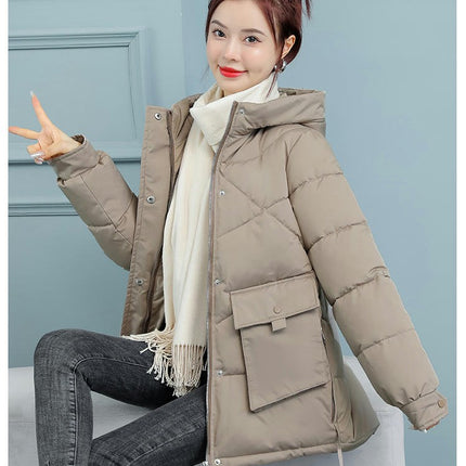 Women's Thickened Puffer Jacket Warm Winter Hoodies Down Coat