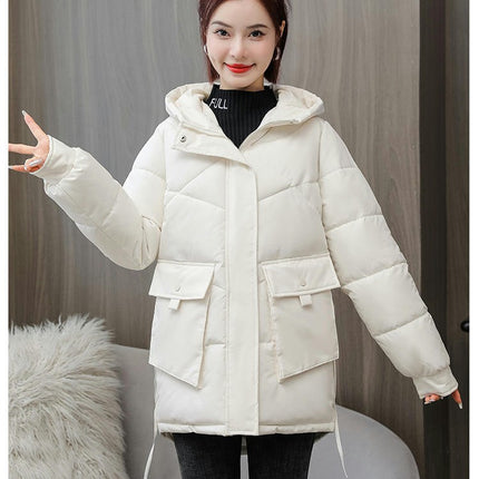 Women's Thickened Puffer Jacket Warm Winter Hoodies Down Coat