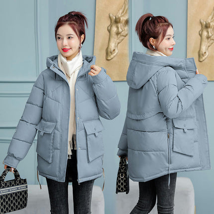 Women's Thickened Puffer Jacket Warm Winter Hoodies Down Coat