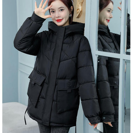 Women's Thickened Puffer Jacket Warm Winter Hoodies Down Coat