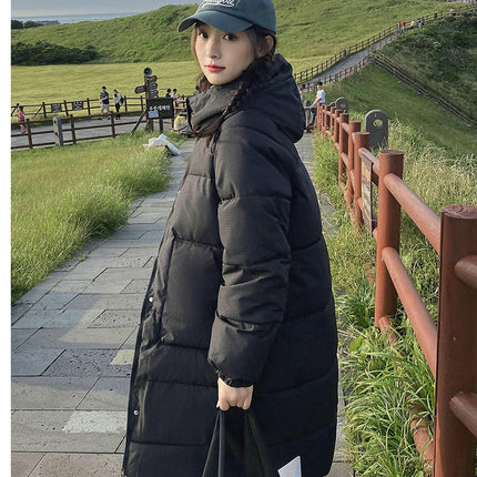 Women's Thickened Down Jacket Winter Hooded Puffy Warm Puffer Coat