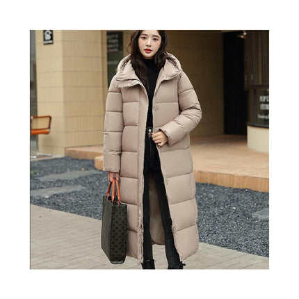 Winter Coat for Women Long Hooded Puffer Jacket Warm Padded Outerwear