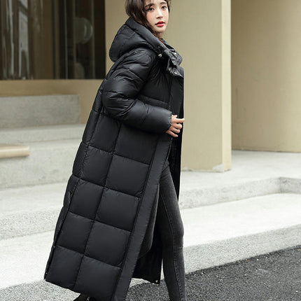 Winter Coat for Women Long Hooded Puffer Jacket Warm Padded Outerwear