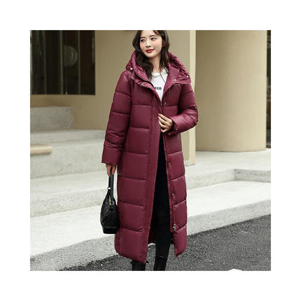 Winter Coat for Women Long Hooded Puffer Jacket Warm Padded Outerwear