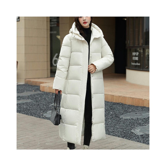 Winter Coat for Women Long Hooded Puffer Jacket Warm Padded Outerwear