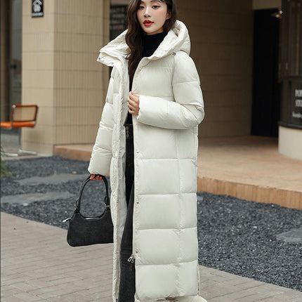 Winter Coat for Women Long Hooded Puffer Jacket Warm Padded Outerwear