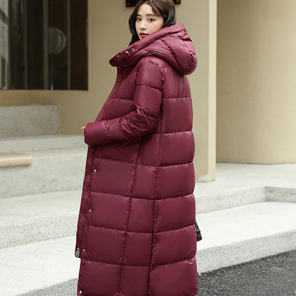 Winter Coat for Women Long Hooded Puffer Jacket Warm Padded Outerwear