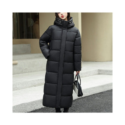 Winter Coat for Women Long Hooded Puffer Jacket Warm Padded Outerwear