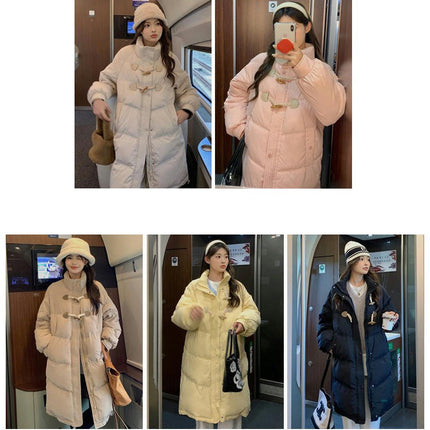 Women's Puffer Coats Thickened Warm Down Long Jacket Outwear