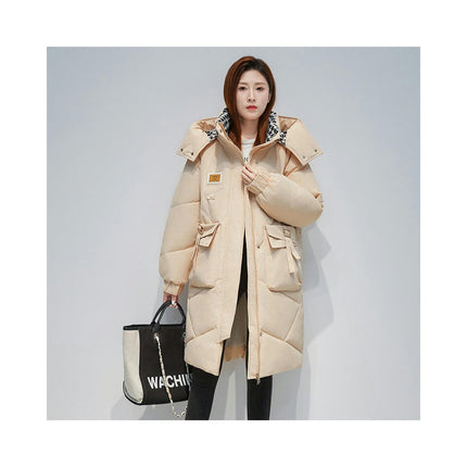 Women's Long Puffer Jacket Winter Warm Padded Down Coat Outwear with Hood