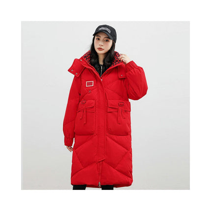 Women's Long Hooded Puffer Jacket Winter Warm Coat Padded Outwear